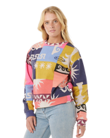 The Rip Curl Womens Keepsakes From Waikiki Fleece Sweatshirt in Multicolour