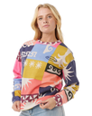 The Rip Curl Womens Keepsakes From Waikiki Fleece Sweatshirt in Multicolour