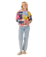 The Rip Curl Womens Keepsakes From Waikiki Fleece Sweatshirt in Multicolour