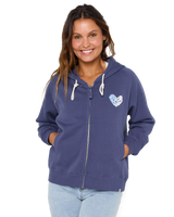 The Rip Curl Womens Galcia Full Zip Hoodie in Navy