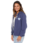The Rip Curl Womens Galcia Full Zip Hoodie in Navy