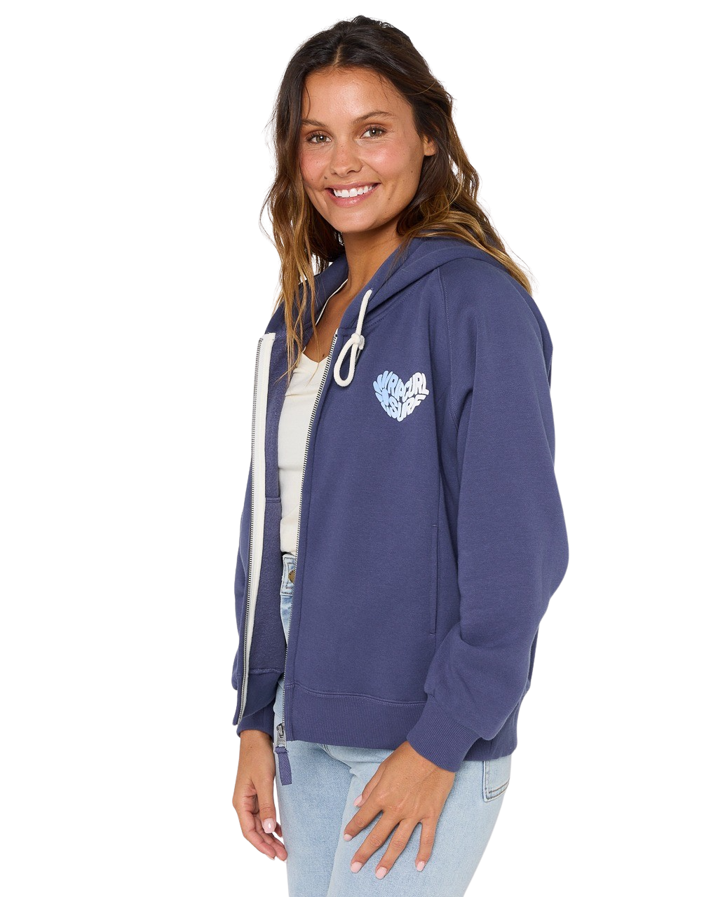 The Rip Curl Womens Galcia Full Zip Hoodie in Navy
