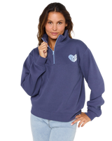 The Rip Curl Womens Half Zip Fleece in Navy
