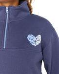 The Rip Curl Womens Half Zip Fleece in Navy