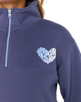 The Rip Curl Womens Half Zip Fleece in Navy