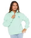 The Rip Curl Womens Half Zip Fleece in Light Aqua