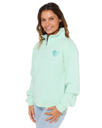 The Rip Curl Womens Half Zip Fleece in Light Aqua