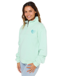 The Rip Curl Womens Half Zip Fleece in Light Aqua