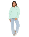The Rip Curl Womens Half Zip Fleece in Light Aqua