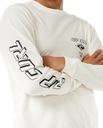 The Rip Curl Mens Fade Out Icon Long Sleeve T-Shirt in Bone
