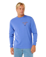 The Rip Curl Mens Fade Out Long Sleeve T-Shirt in Blue Haze