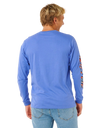 The Rip Curl Mens Fade Out Long Sleeve T-Shirt in Blue Haze
