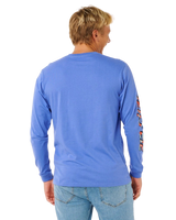 The Rip Curl Mens Fade Out Long Sleeve T-Shirt in Blue Haze