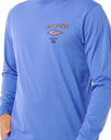 The Rip Curl Mens Fade Out Long Sleeve T-Shirt in Blue Haze