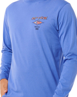 The Rip Curl Mens Fade Out Long Sleeve T-Shirt in Blue Haze