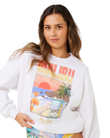 Hayley O Oversized Drop Shoulder Sweatshirt in Optical White