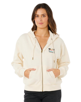The Rip Curl Womens Aloha Zip Hoodie in Bone