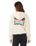 The Rip Curl Womens Aloha Zip Hoodie in Bone