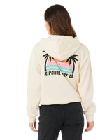 The Rip Curl Womens Aloha Zip Hoodie in Bone