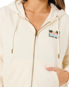 The Rip Curl Womens Aloha Zip Hoodie in Bone