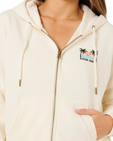 The Rip Curl Womens Aloha Zip Hoodie in Bone