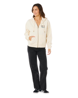 The Rip Curl Womens Aloha Zip Hoodie in Bone