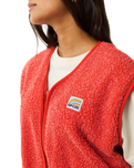 The Rip Curl Womens Every Day Polar Gilet in Red