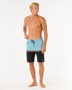 The Rip Curl Mens Raw Energy Split Volley Shorts in Black