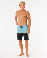 The Rip Curl Mens Raw Energy Split Volley Shorts in Black
