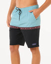 The Rip Curl Mens Raw Energy Split Volley Shorts in Black