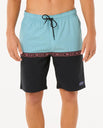 The Rip Curl Mens Raw Energy Split Volley Shorts in Black