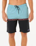 The Rip Curl Mens Raw Energy Split Volley Shorts in Black
