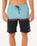 The Rip Curl Mens Raw Energy Split Volley Shorts in Black