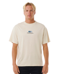 The Rip Curl Mens Pill Icon T-Shirt in Vintage White