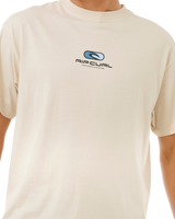 The Rip Curl Mens Pill Icon T-Shirt in Vintage White