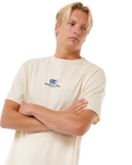 The Rip Curl Mens Pill Icon T-Shirt in Vintage White