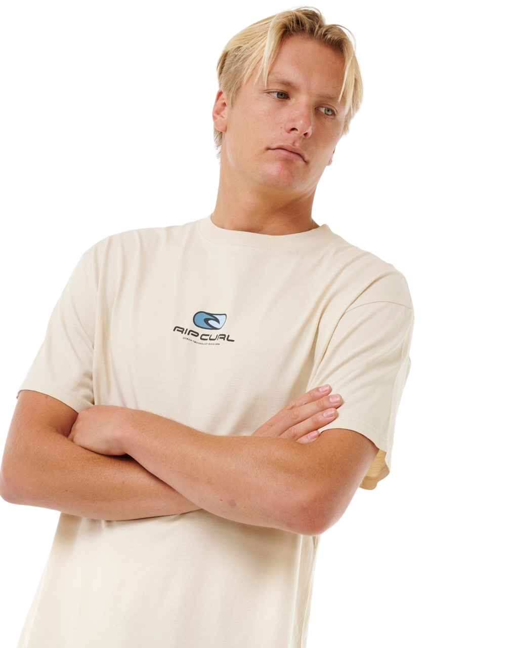 The Rip Curl Mens Pill Icon T-Shirt in Vintage White