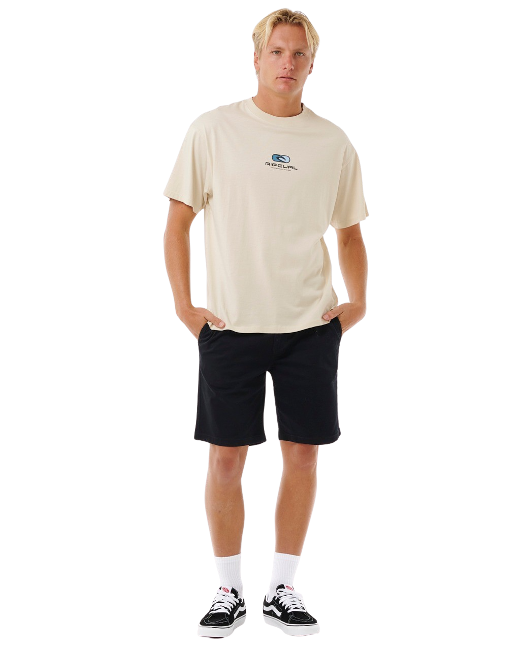 The Rip Curl Mens Pill Icon T-Shirt in Vintage White