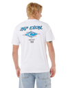The Rip Curl Mens Fade Out Icon T-Shirt in White