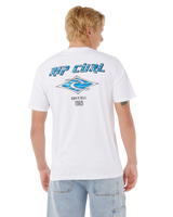 The Rip Curl Mens Fade Out Icon T-Shirt in White