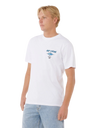 The Rip Curl Mens Fade Out Icon T-Shirt in White