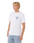 The Rip Curl Mens Fade Out Icon T-Shirt in White