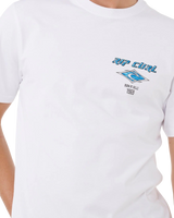 The Rip Curl Mens Fade Out Icon T-Shirt in White