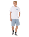 The Rip Curl Mens Fade Out Icon T-Shirt in White