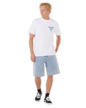 The Rip Curl Mens Fade Out Icon T-Shirt in White