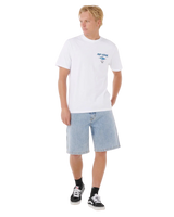 The Rip Curl Mens Fade Out Icon T-Shirt in White
