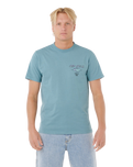 Fade Out Icon T-Shirt in Storm Blue