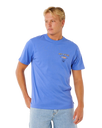 The Rip Curl Mens Fade Out Icon T-Shirt in Blue Haze