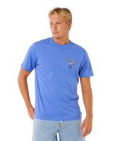 The Rip Curl Mens Fade Out Icon T-Shirt in Blue Haze