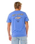 The Rip Curl Mens Fade Out Icon T-Shirt in Blue Haze